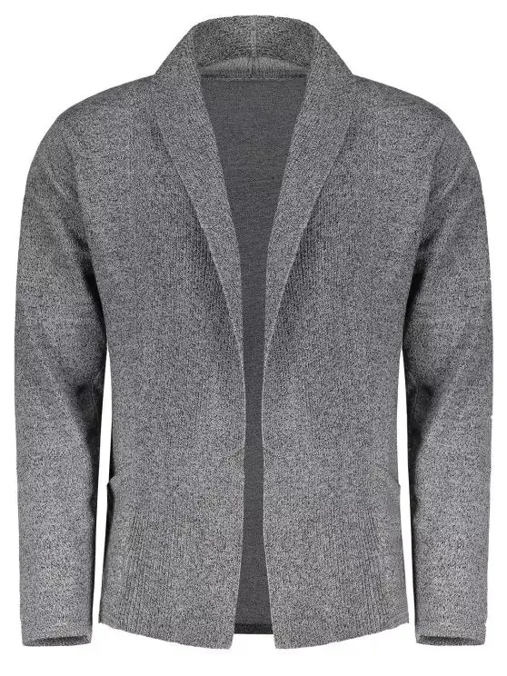 Trendy Shawl Collar Open Front Cardigan