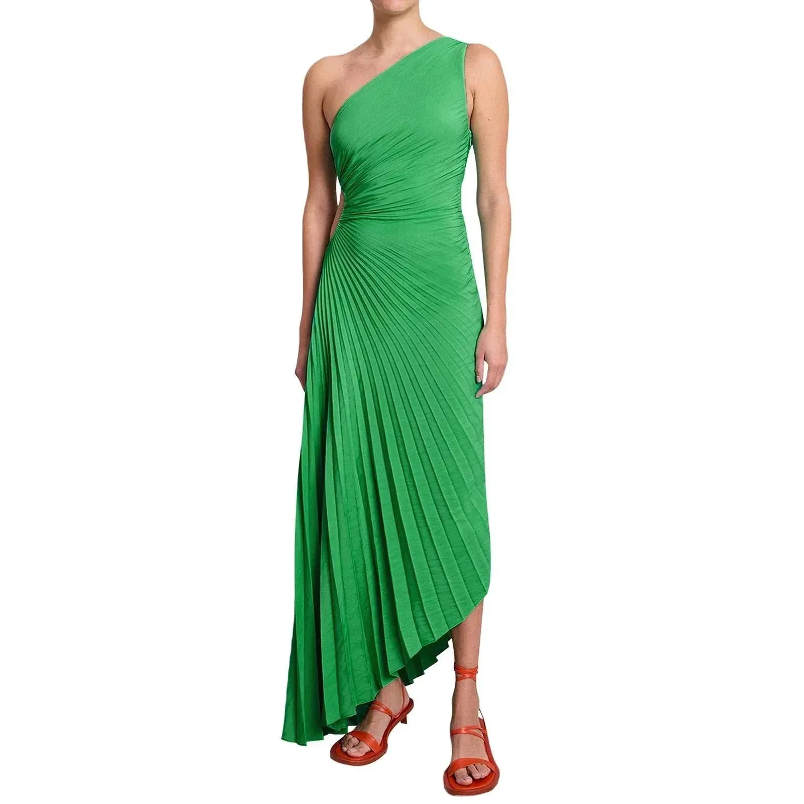 Women Long Dresses: Elegant Sleeveless One-shoulder Dress for parties