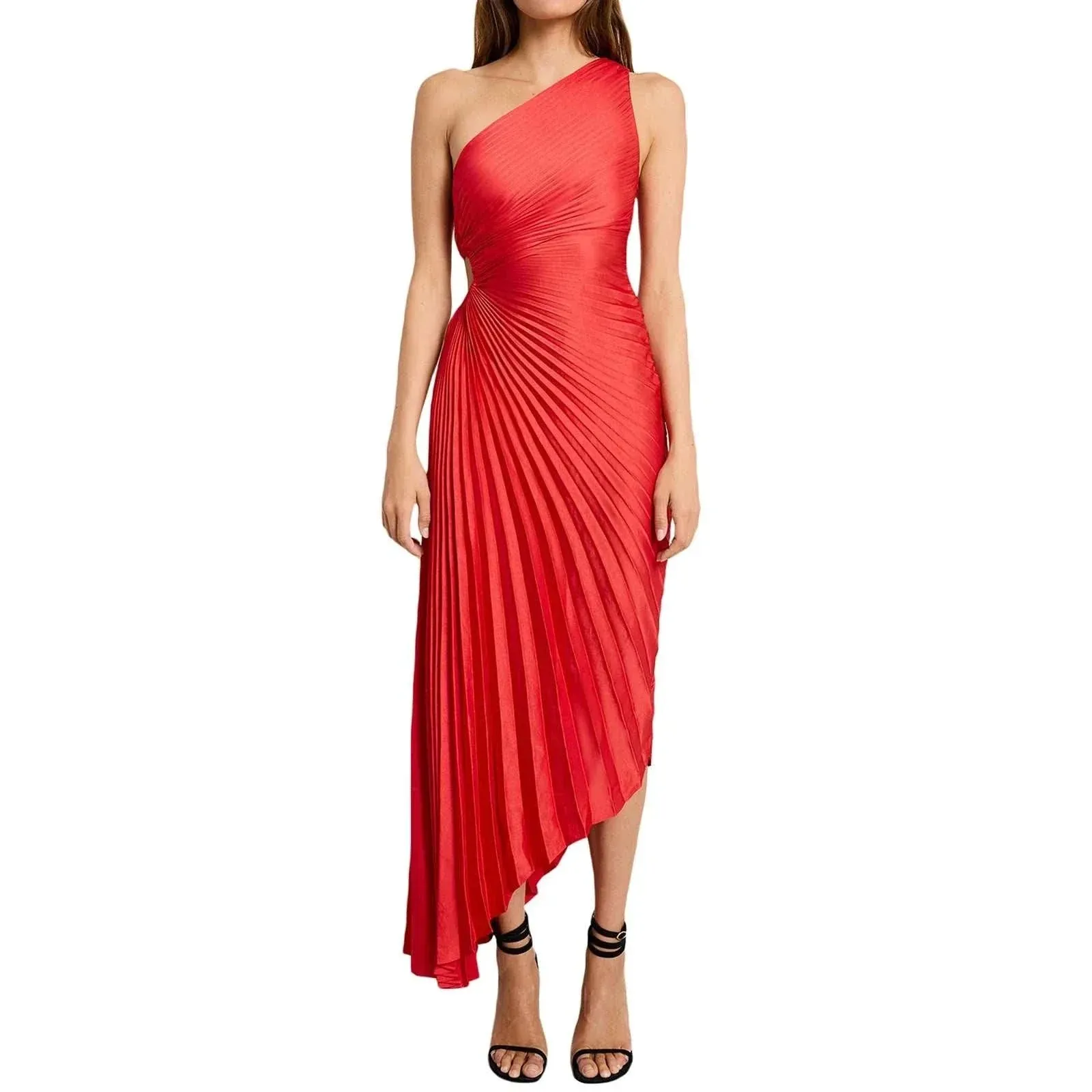 Women Long Dresses: Elegant Sleeveless One-shoulder Dress for parties