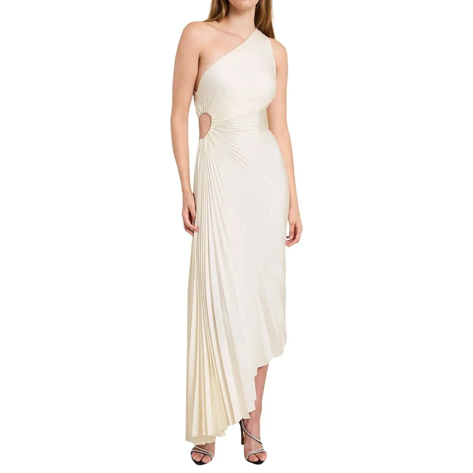 Women Long Dresses: Elegant Sleeveless One-shoulder Dress for parties