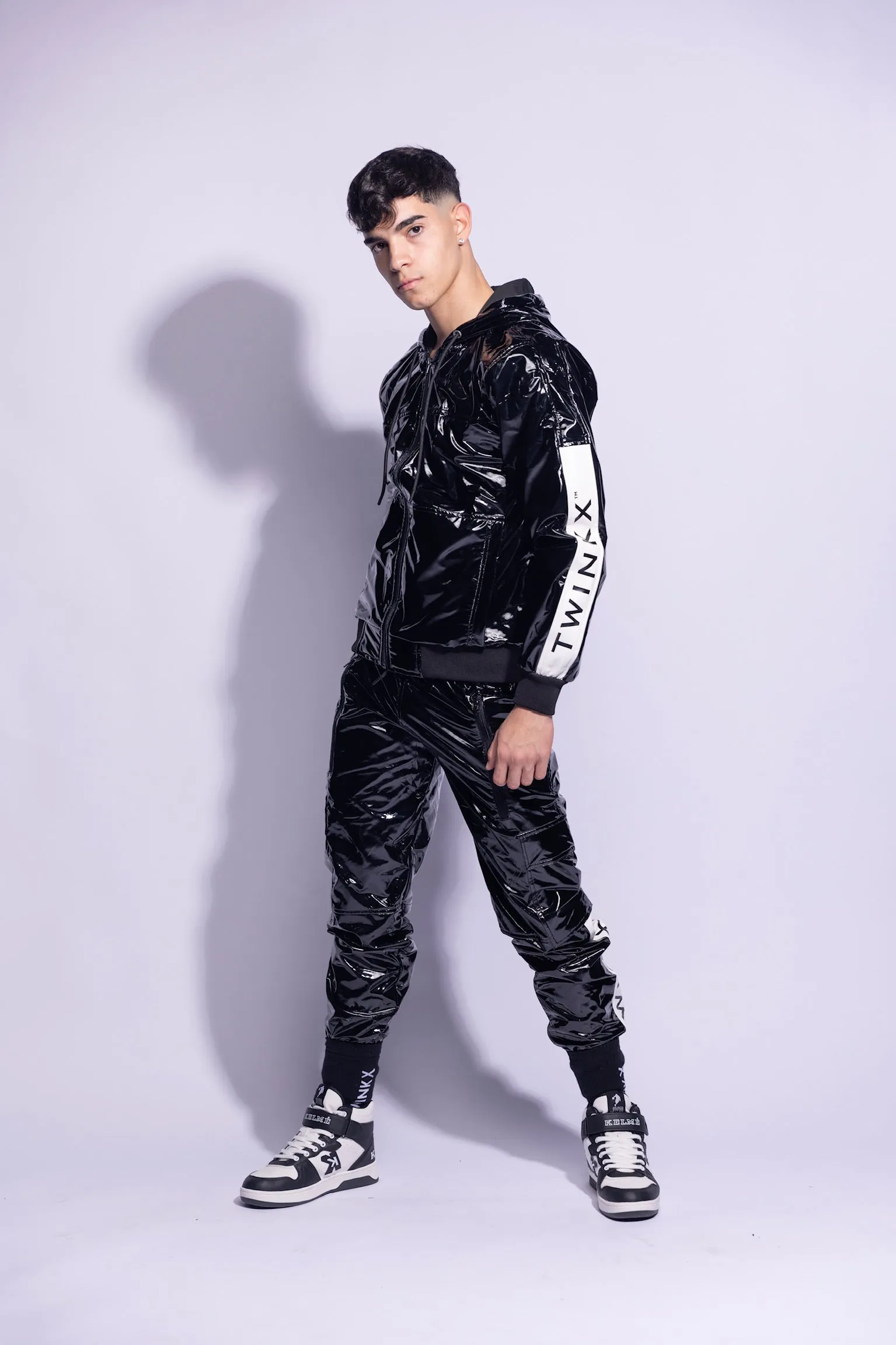 Y2050 pants I black/white I PVC