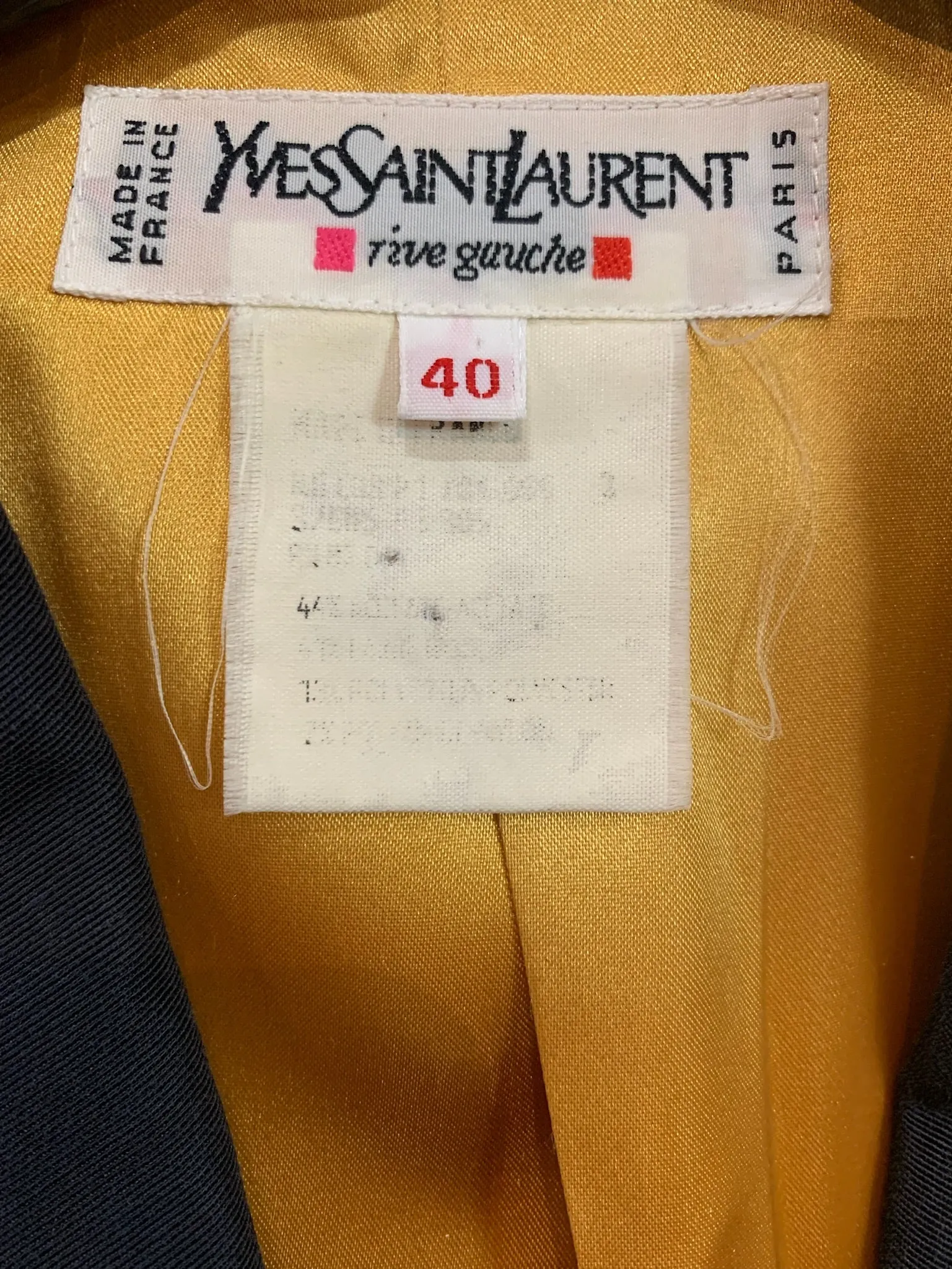 YSL Rive Gauche 1990s Yellow Jacquard Tuxedo Jacket with Peaked Lapel